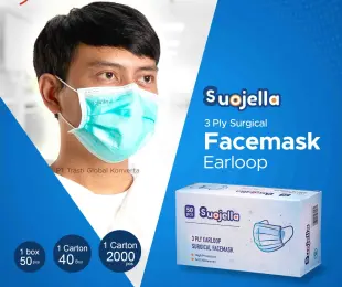 Facemask Masker Suojella 3 Ply - Karet 1 suojella_earloop